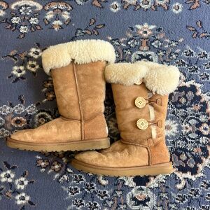 UGG Shearling Boots with Button Detail